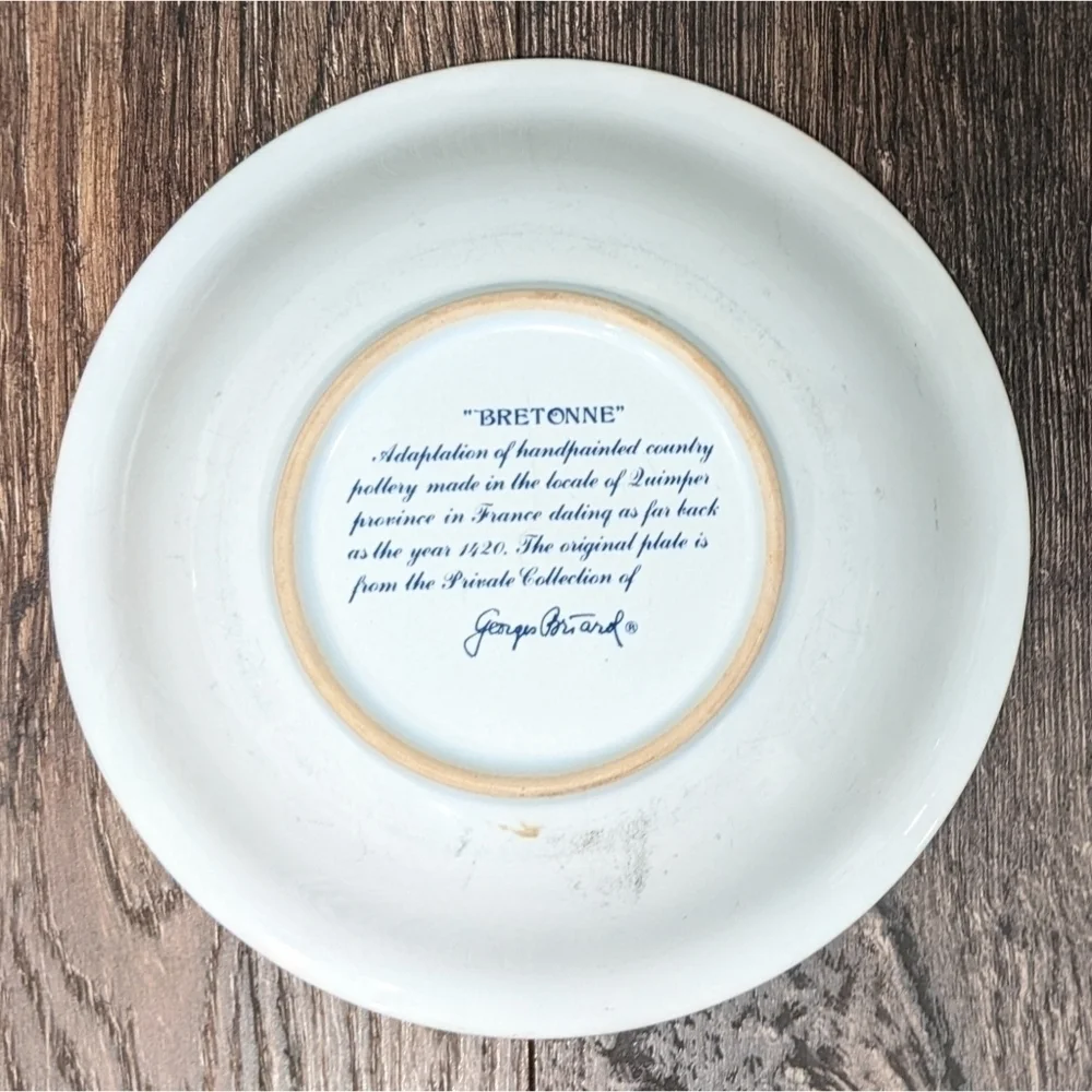 George Briard Bretonne Two Cereal Bowls and One Salad Plate